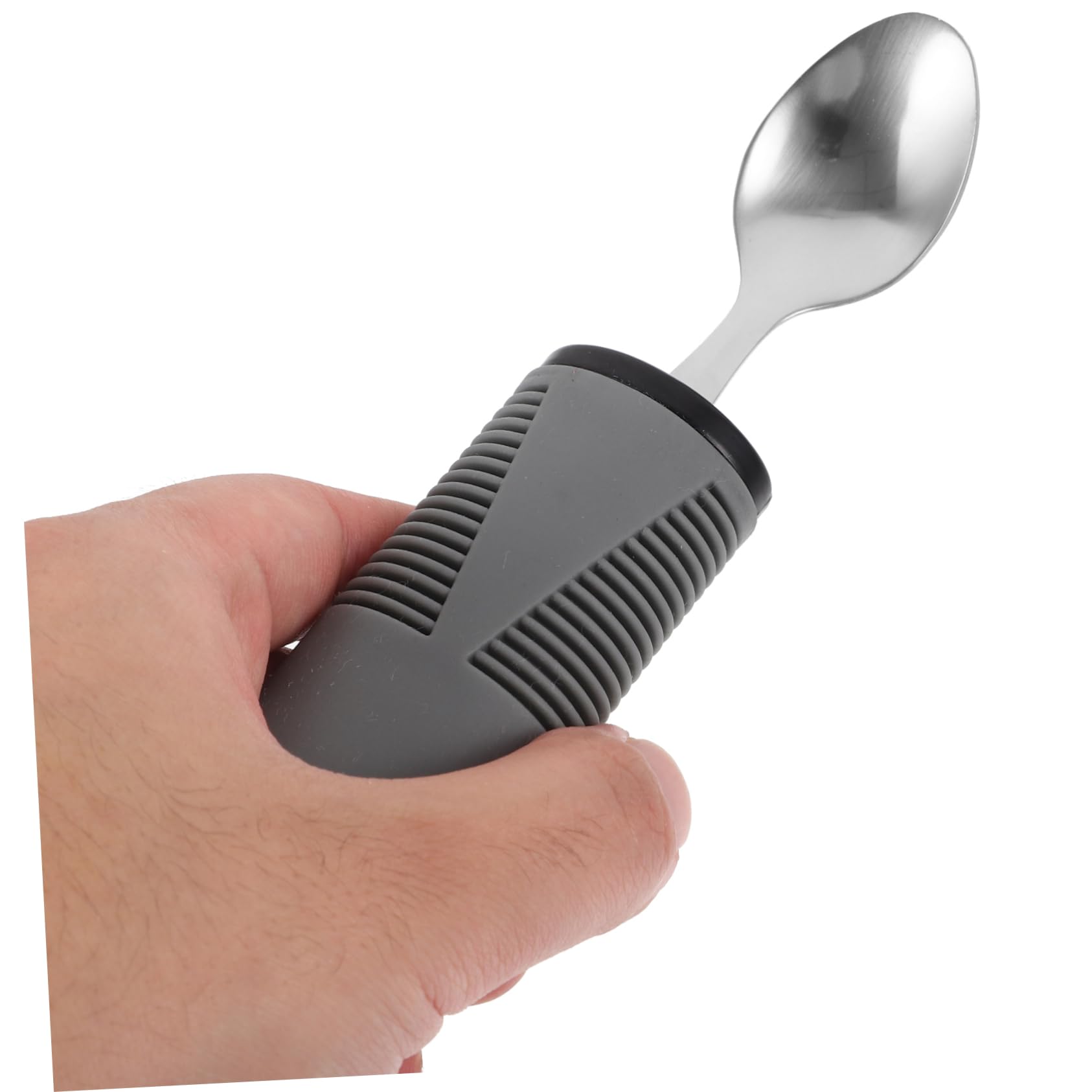 FRCOLOR 1 Set Elderly Tableware Disabled Proof Elderly Utensils Silverware up Feeding Fork People Portable Spoon for Patients Spoons Patients Spoon Indoor Kit Stainless Steel