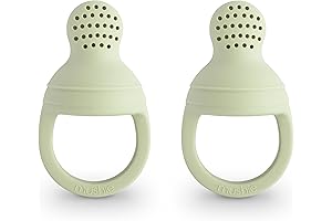 Mushie Silicone Baby Fresh Fruit & Vegetable Feeder Pacifier