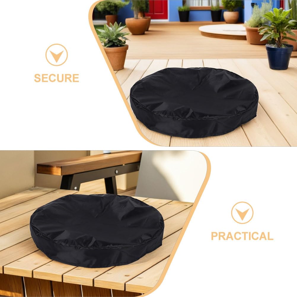 Mipcase 2 szt. Okrągły pokrowiec na stół: Oxford Cloth Ochraniacz na meble ogrodowe, odporny na warunki atmosferyczne - na patio, stolik kawowy, balkon,