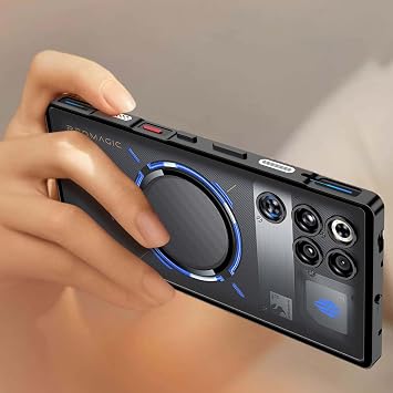 Redmagic 11S Pro/Pro+用ケース メタルフレームフォンケース、耐衝撃放熱バンパー、落下防止スクラッチ耐性アルミニウム合金保護カバー,シルバー
