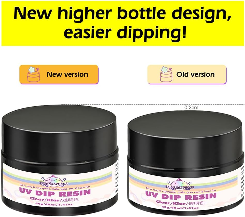 FUNSHOWCASE UV Dip Resin for Wire Shapes, Wire Art Low Odor Handmade Set, Transparent UV Dip Resin-40ml, 4mm(0.15inches) Copper Wire Roll 7m(22.9fts), Winding Rod Size 5mm-9mm(0.19-0.35inches)