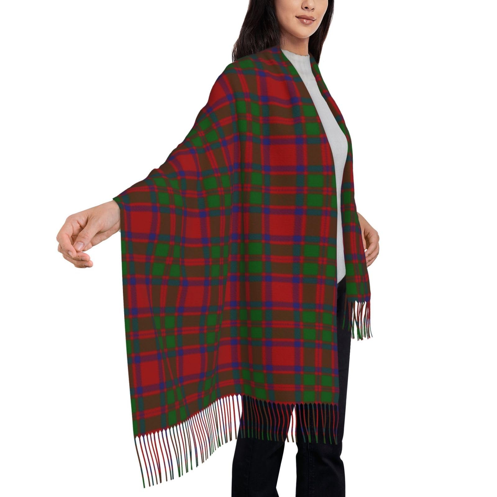 peiyeety Scottish Clan Mackintosh TartanScarf for Women Tartan Soft Cashmere Feel Pashmina Shawl Wraps, Cozy and Lightweight for Daily & Holiday Wear
