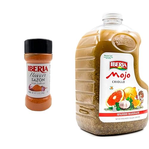 Iberia Sazon con azafrán, 12 oz+ Iberia Mojo Criollo, 1 galón