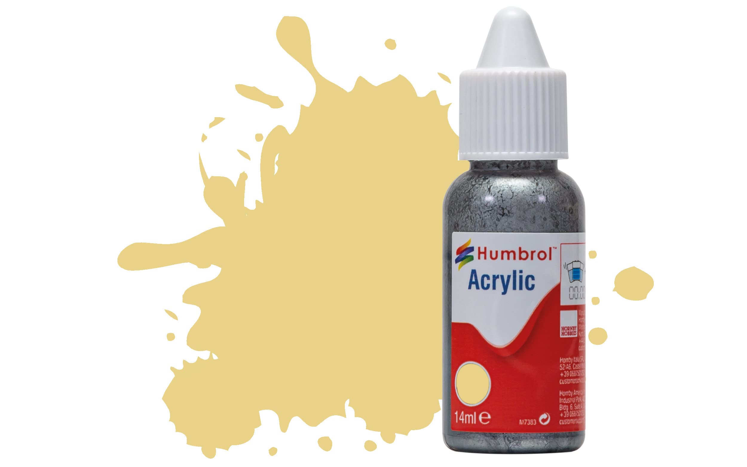 Humbrol Acrylic Paint 103 Cream Matt 14ml Model Building Craft Fast Dry DB0103