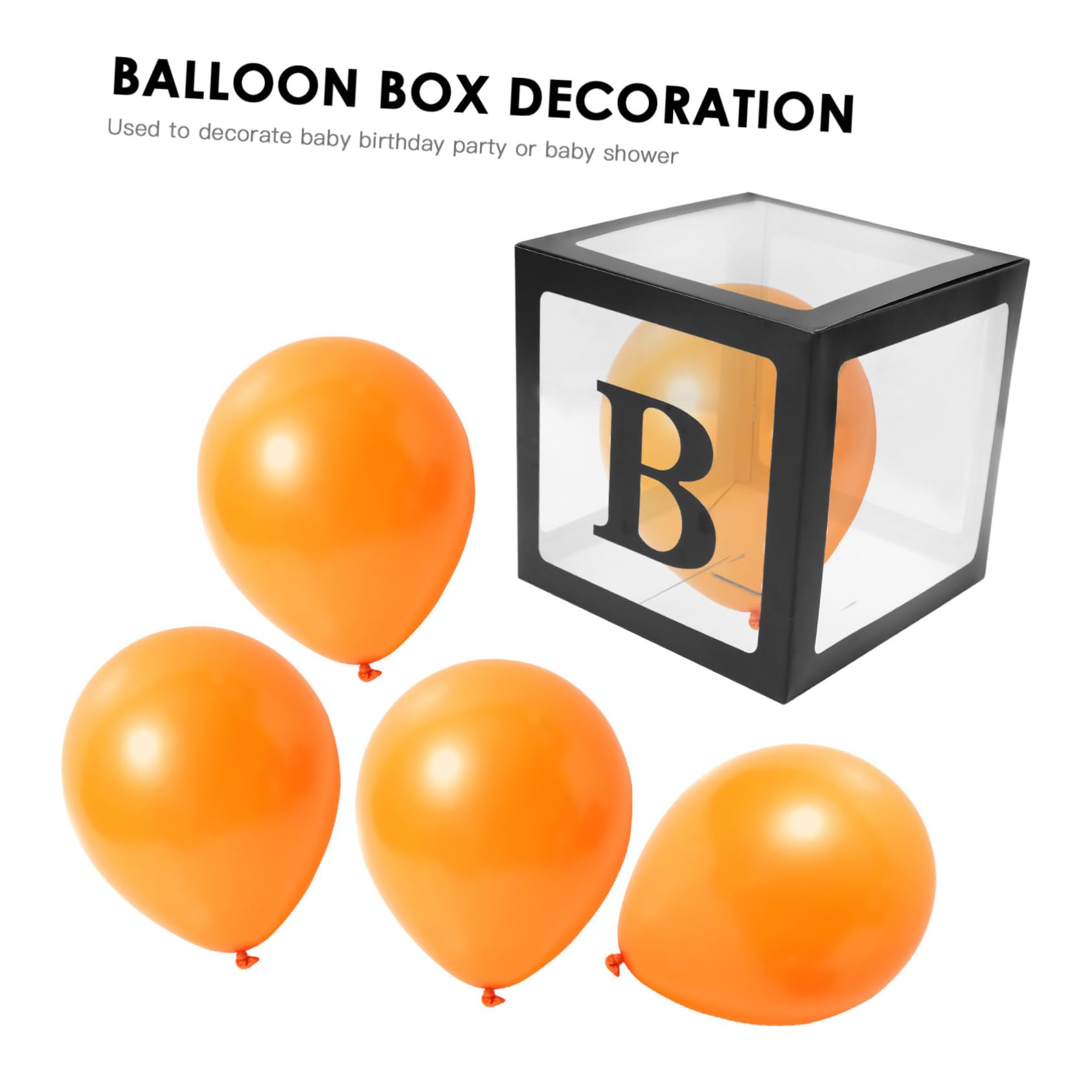 OUNONA Ballonbox Dekoration aus Pappe und Pvc für Babyparty und Babygeburtstag