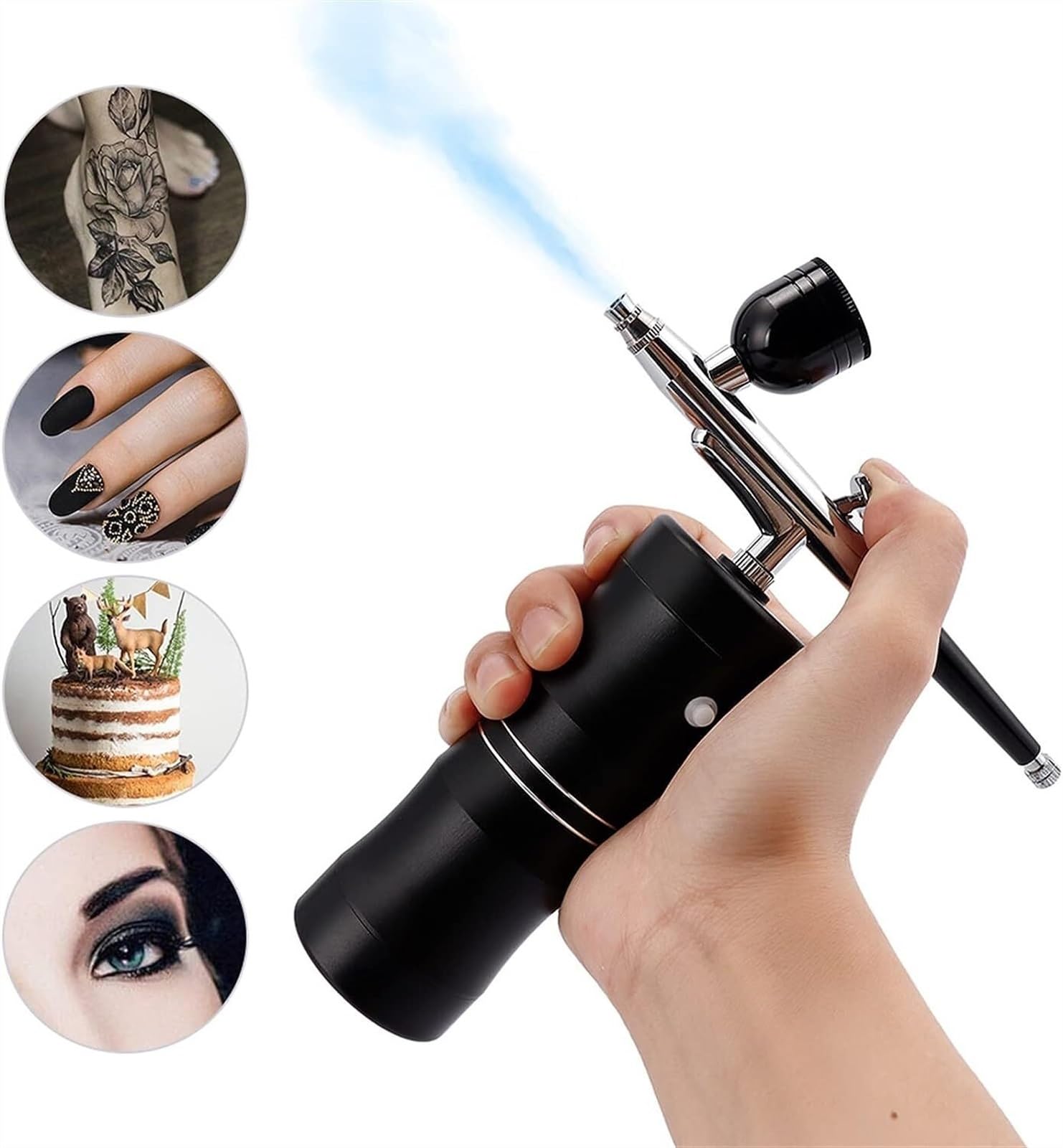 Sand Blaster Top 0.3mm Mini zestaw sprężarek powietrza pędzelek do malowania farbą w sprayu pistolet aerograf do paznokci tatuaż artystyczny rękodzieło ciasto Nano