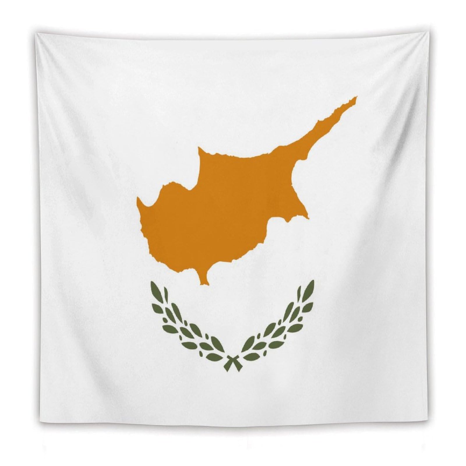XingFox Cyprus Flag Tapestry Wall Hanging, National Flag Art Wall Decoration Tapestry, For Bedroom Living Room Dorm Home Decoration, 60"x60"