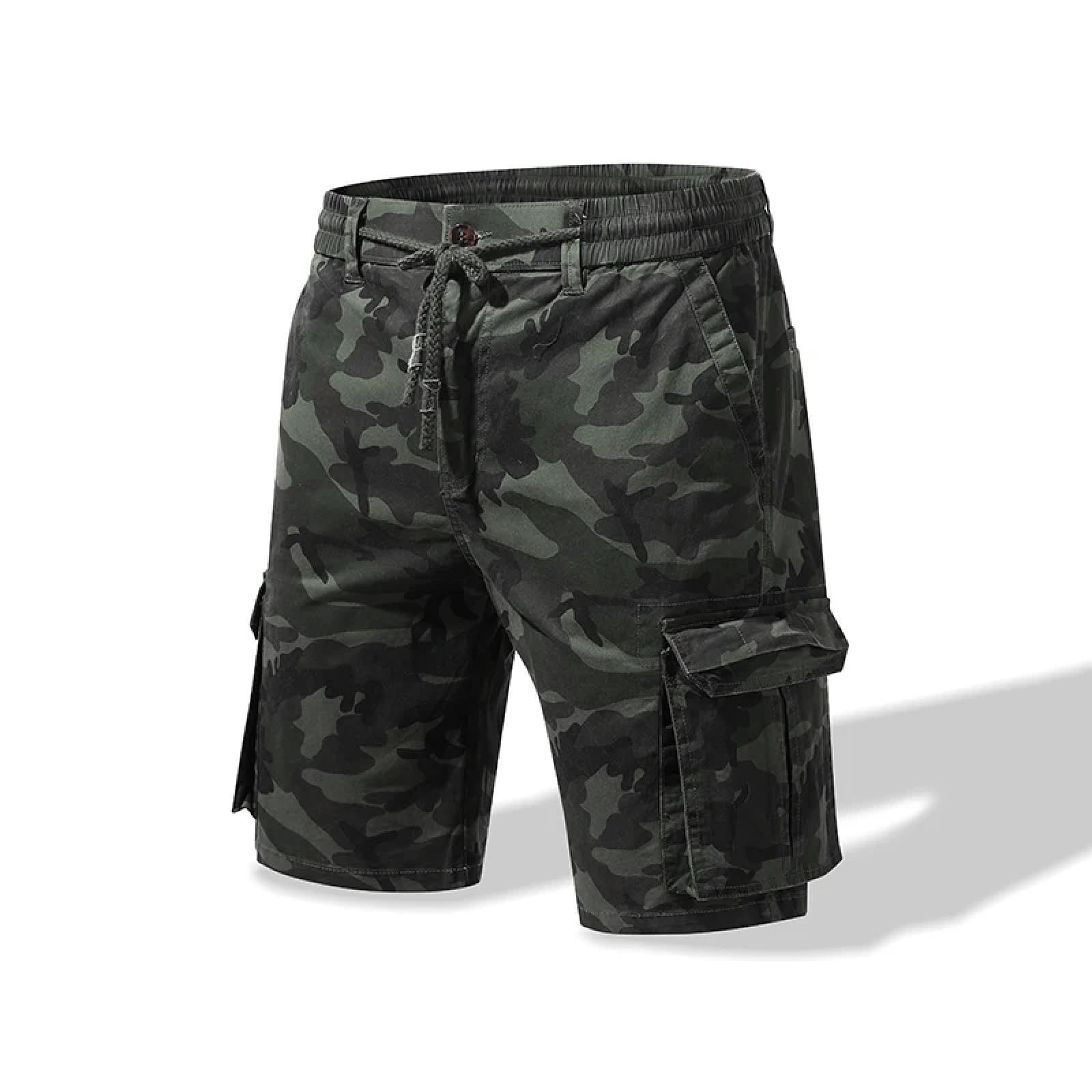 Pantaloncini Uomo Cargo Tasche Activewear All'aperto Corsa Casual Estate Mens Cargo Shorts