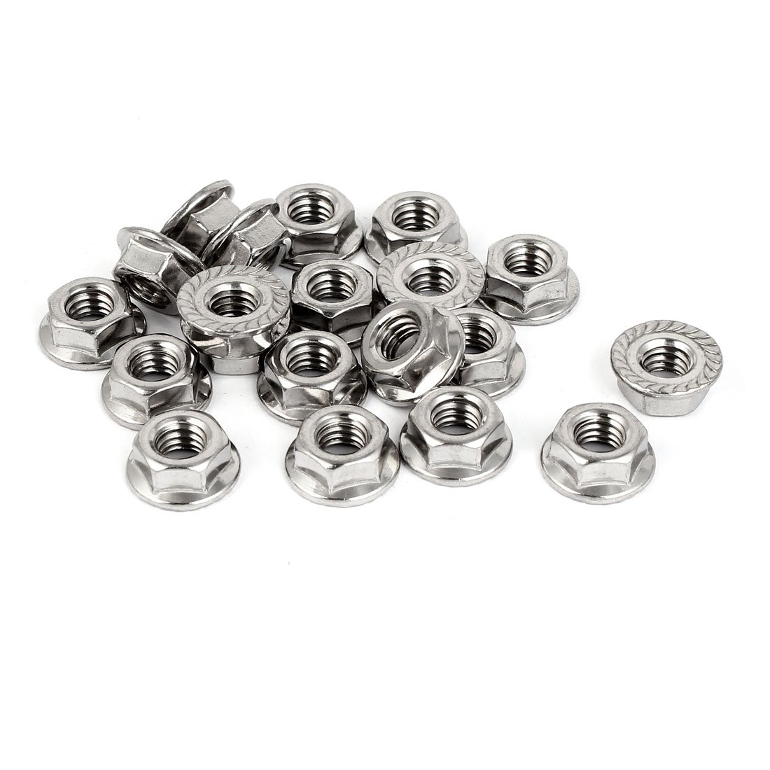 Dadi Flangia Seghettati 50 5/16-18, Acciaio Inox 18-8 - Per Bloccaggio Sicuro Dadi Di Bloccaggio Inox