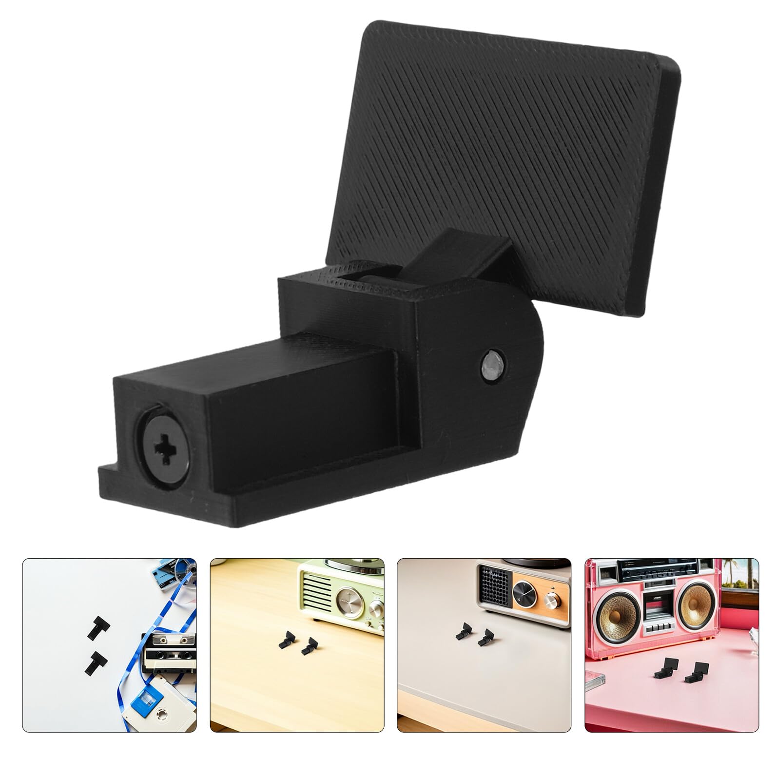 Zerodeko Set 2 Pezzi Cerniere Coperchio Antipolvere Giradischi in Plastica Resistente, Parti di Ricambio Silenziose per Riparazione Vinile, Accessori per Lettori Giradischi