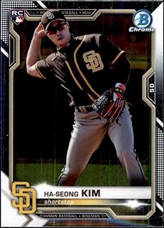 2021 Bowman Chrome #97 Ha-Seong Kim RC Rookie San Diego Padres MLB Baseball Trading Card