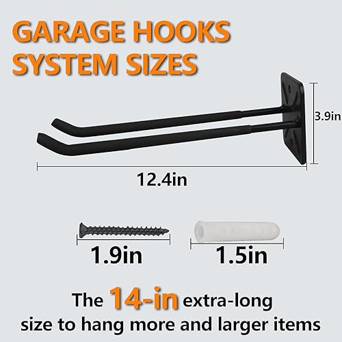 Miniatura 5 de Estante plegable para silla, organizador y soporte de pared de garaje resistente, ganchos de almacenamiento multiusos para sillas, escaleras,
