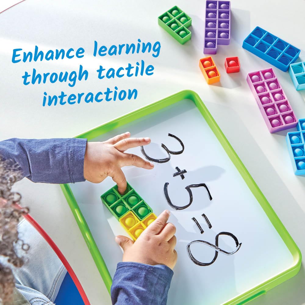 Learning Resources Popper Sensoriel à Bulles pour la Numératie Précoce, Jouet Multisensoriel de Compter, Addition et Soustraction, Cadeau 3-5 Ans