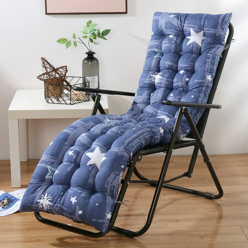 Cojín grueso y plegable para tumbona para mecedora, silla de respaldo alto con respaldo, suave y sostenible, colchón de cama de jardín de 21 x 60 pulgadas, solo cojín