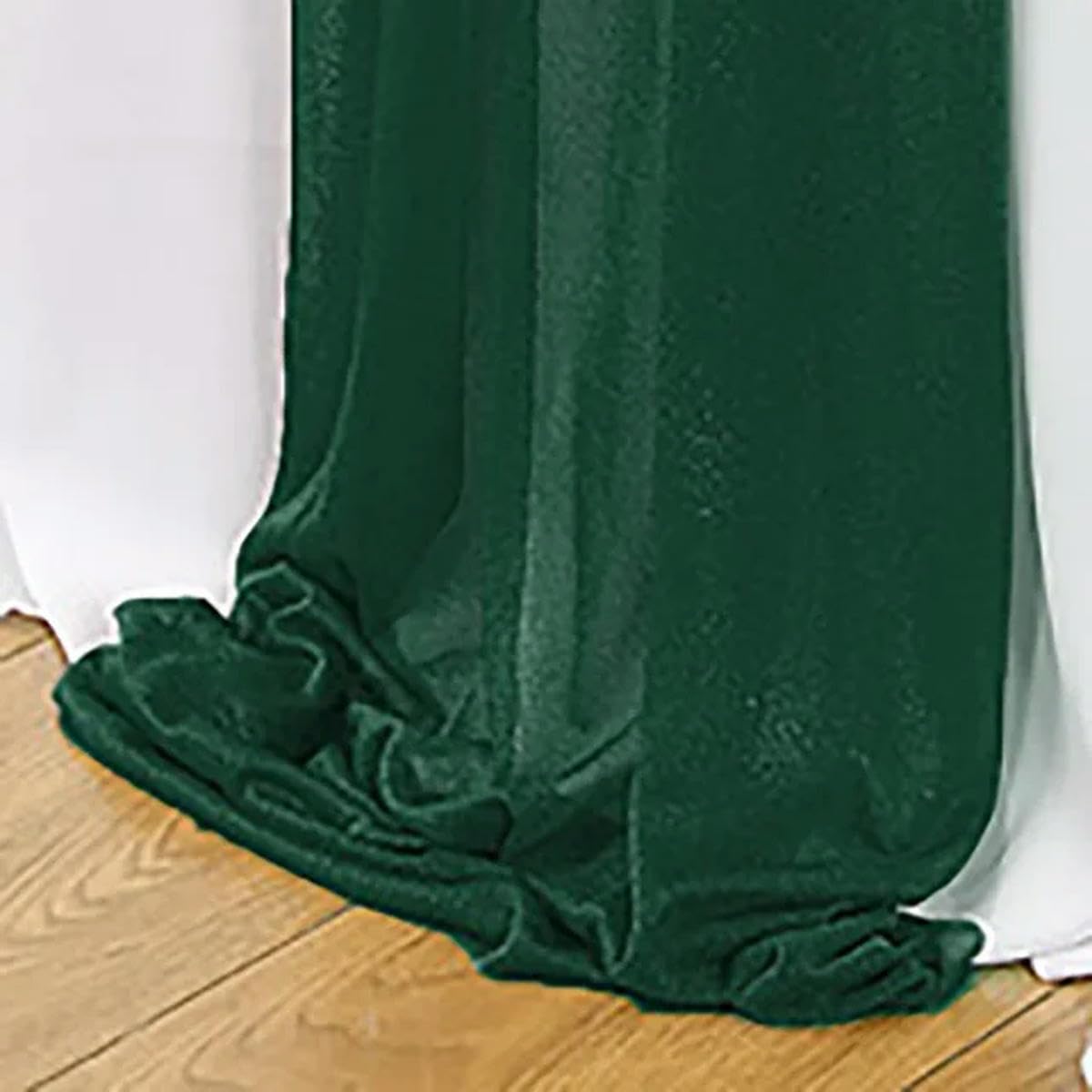10/50 pcs as Chiffon Chair Sashes Wedding Chair Decoration for Aisle Party Banquet Event,17x275cm Long-Dark green-50 pcs — image 1