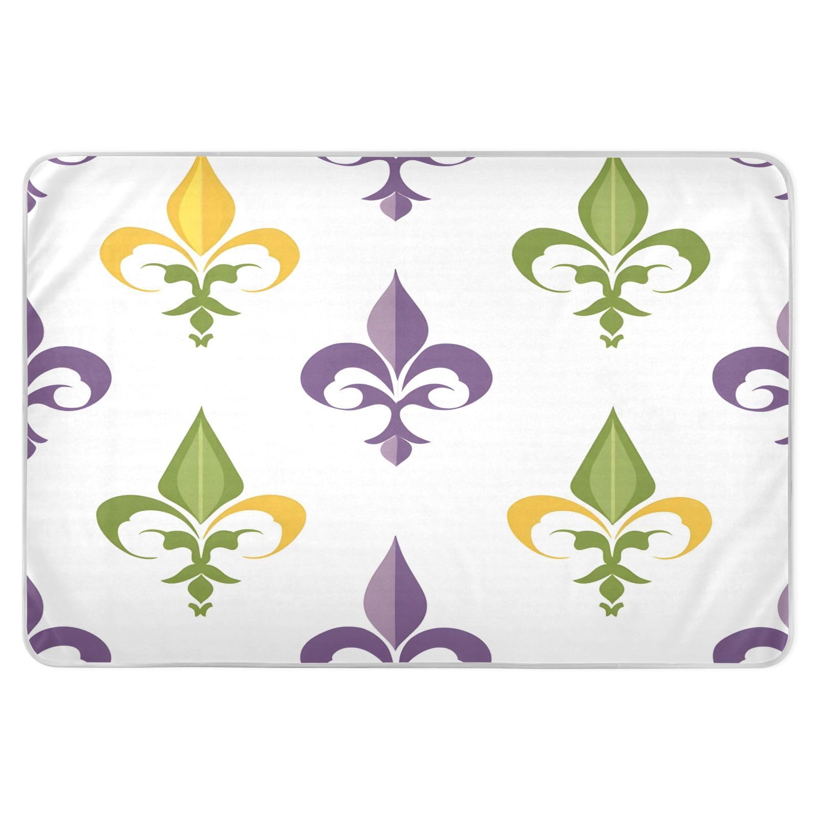 BOESI Graffiti Mardi Gras Logo Pattern Waterproof Pads for Bedwetting and Incontinence, Reusable Pads, Reusable Diaper Pads for Bed, Sofa, Travel