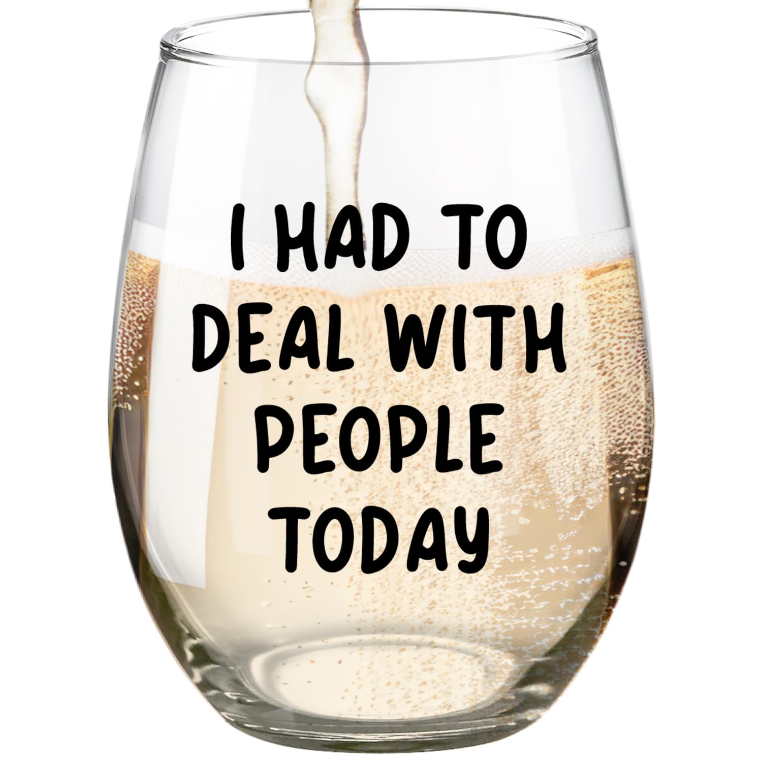 Verre à vin sans pied Fatbaby anti stress pour supporter les gens au bureau