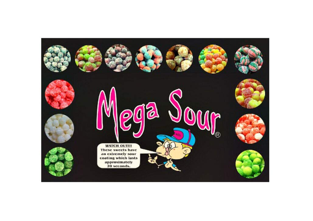 Barnett's Mega Sour Sweets Zestaw kwaśnych słodyczy 600 g superkwaśne twarde cukierki