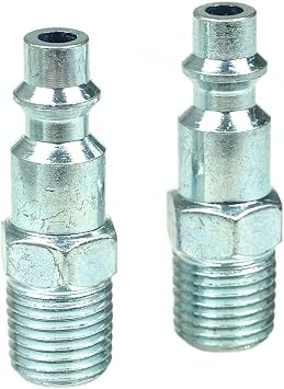 1/4" Industrial I/M Style Steel Plug with 1/4" Male NPT Thread Pair New Rolair