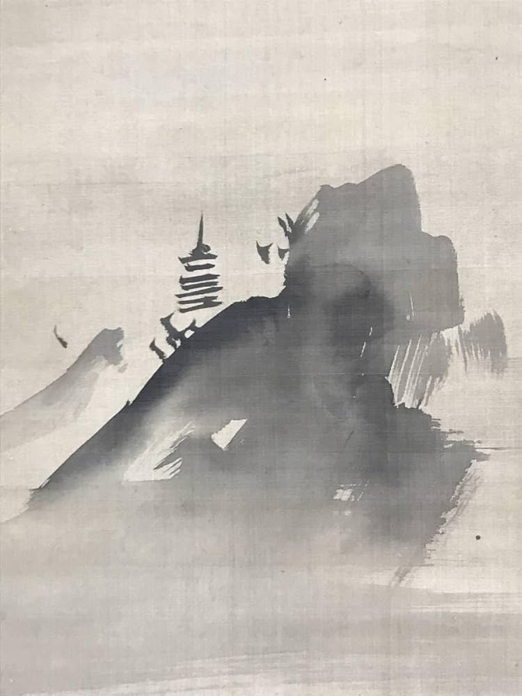 【真作】狩野安信/山湖図/山湖漁舟図/掛軸/名家伝来/AB-892 真作】狩野安信/山湖図/山湖漁舟図/掛軸☆宝船☆AB-892の通販 by