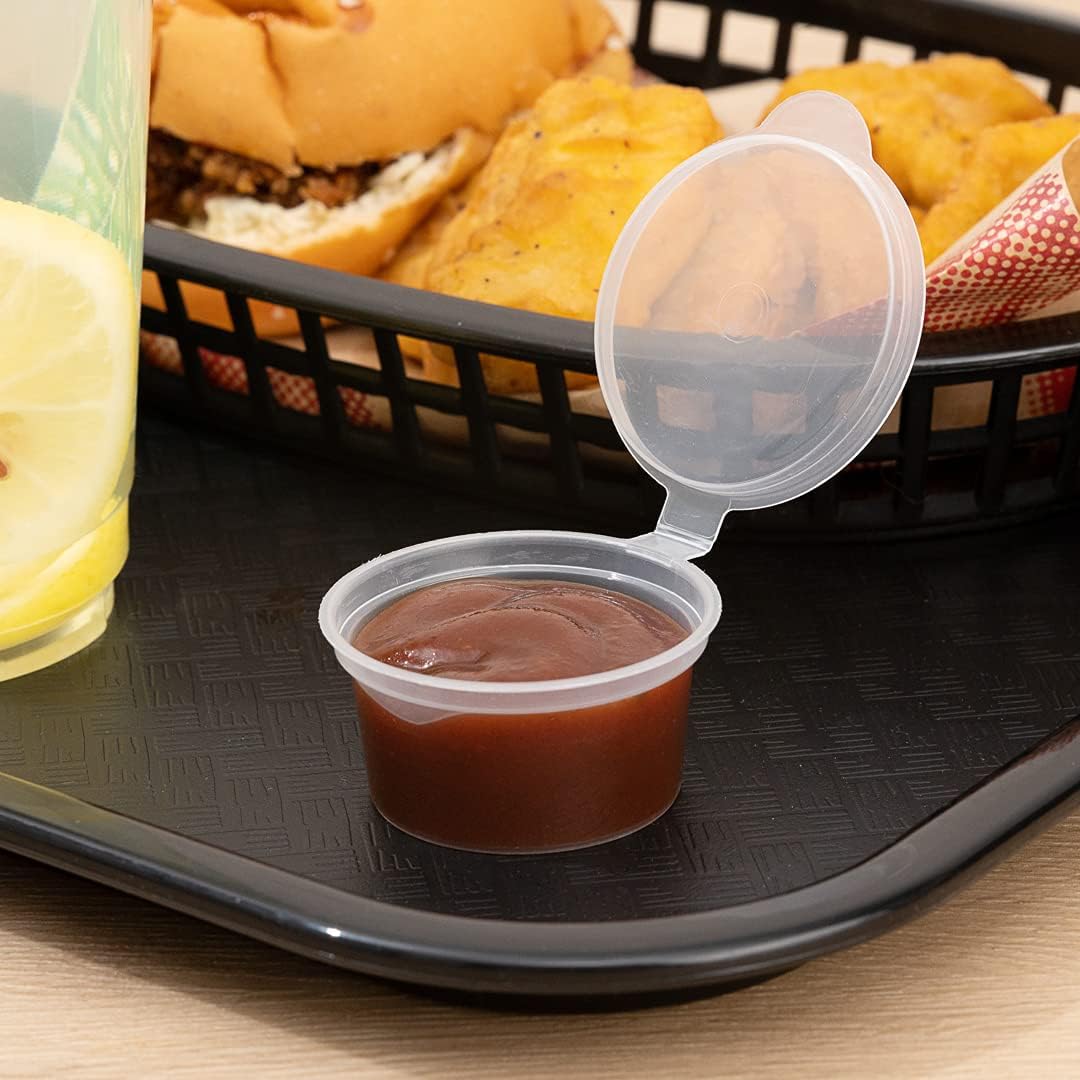 Restaurantware RW Base 1.5 Ounce Jello Shot Cups 2000 Microwave-Safe Portion Cups - Crack-Resistant Disposable Clear Plastic Sauce Containers For Samples Condiments Or Toppings