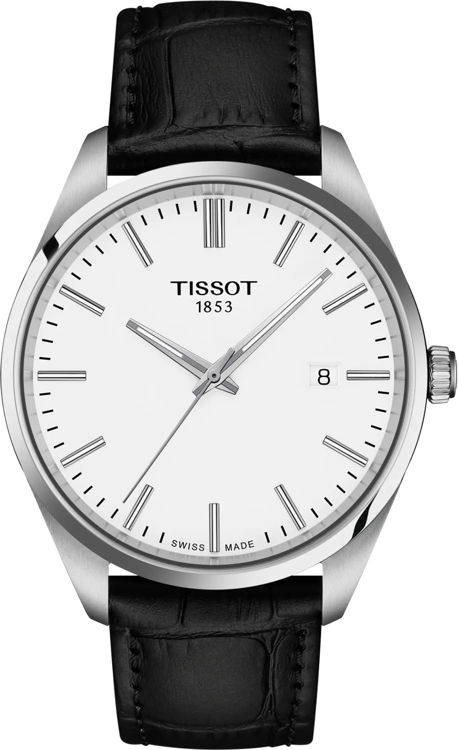 TISSOT(ティソ) 正規輸入品 PR 100 腕時計 40mm ブラック文字盤 T1504101601100 | クオーツ・100m防水・サファイアクリスタルガラス・316Lステンレスケース・レザーストラップ・日付表示・メンズ