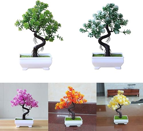 Miniatura 6 de LAPUTA Plantas artificiales decorativas de imitación de árbol en maceta, bonsái, decoración del hogar, centros de mesa, ornamento de escritorio,