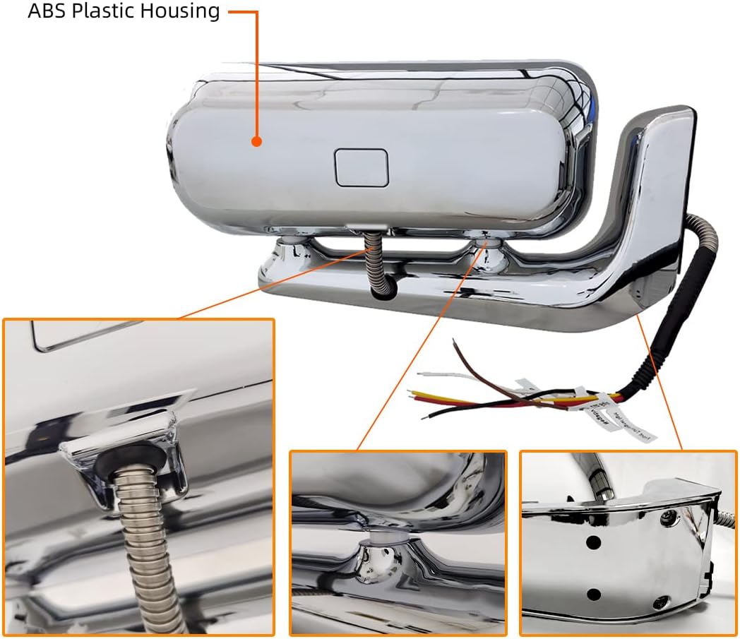 FV FIT Full LED Headlights Pair With DRL LED Halo and Amber Turn Signal Light - White Housing for Peterbilt 359 81-88, 379 87-07, 389 08-21 - DOT SAE Approved