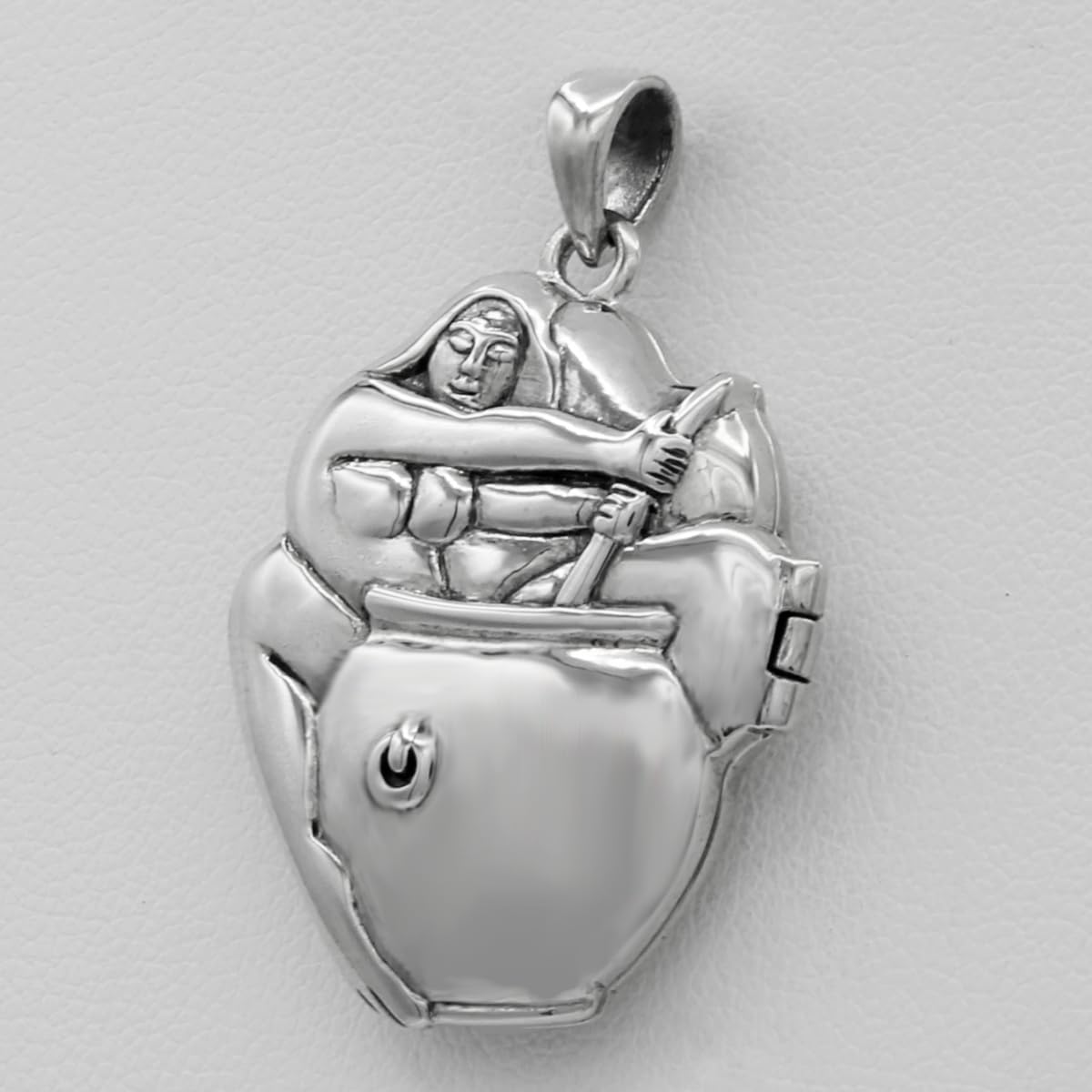 Dryad Design Celtic Goddess Cerridwen Locket Pendant - Sterling Silver Witch Jewelry for Women