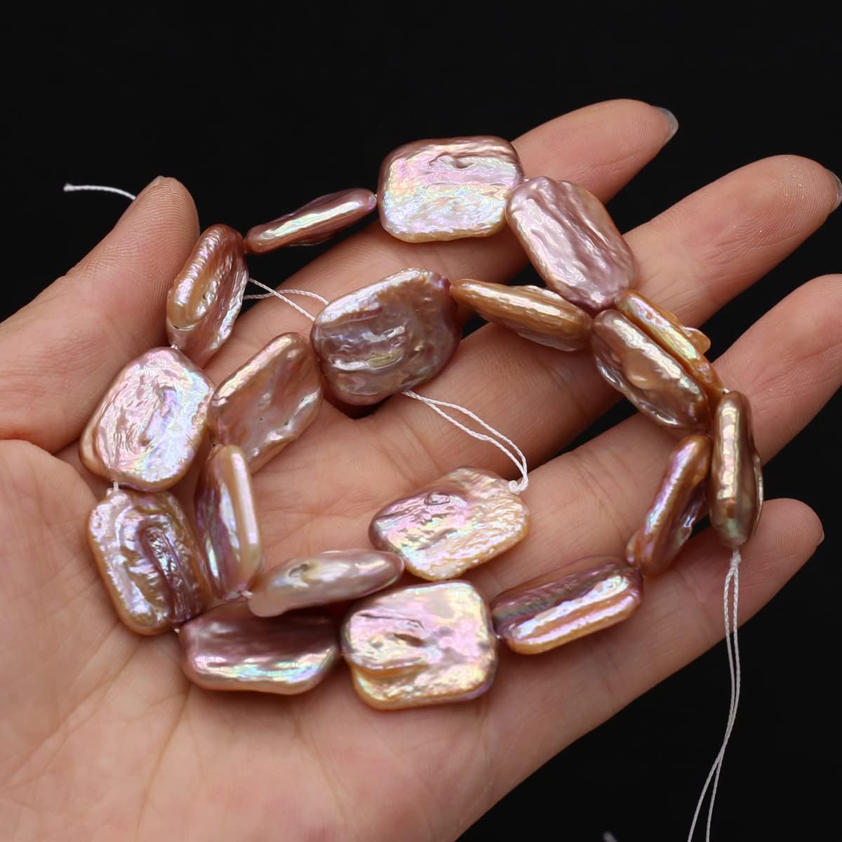 Baroque Pearl Beads Natural Irregular Cultured Freshwater Pearl Loose Bead for DIY Women Pendants Earrings Jewelry Making 14.2 inch