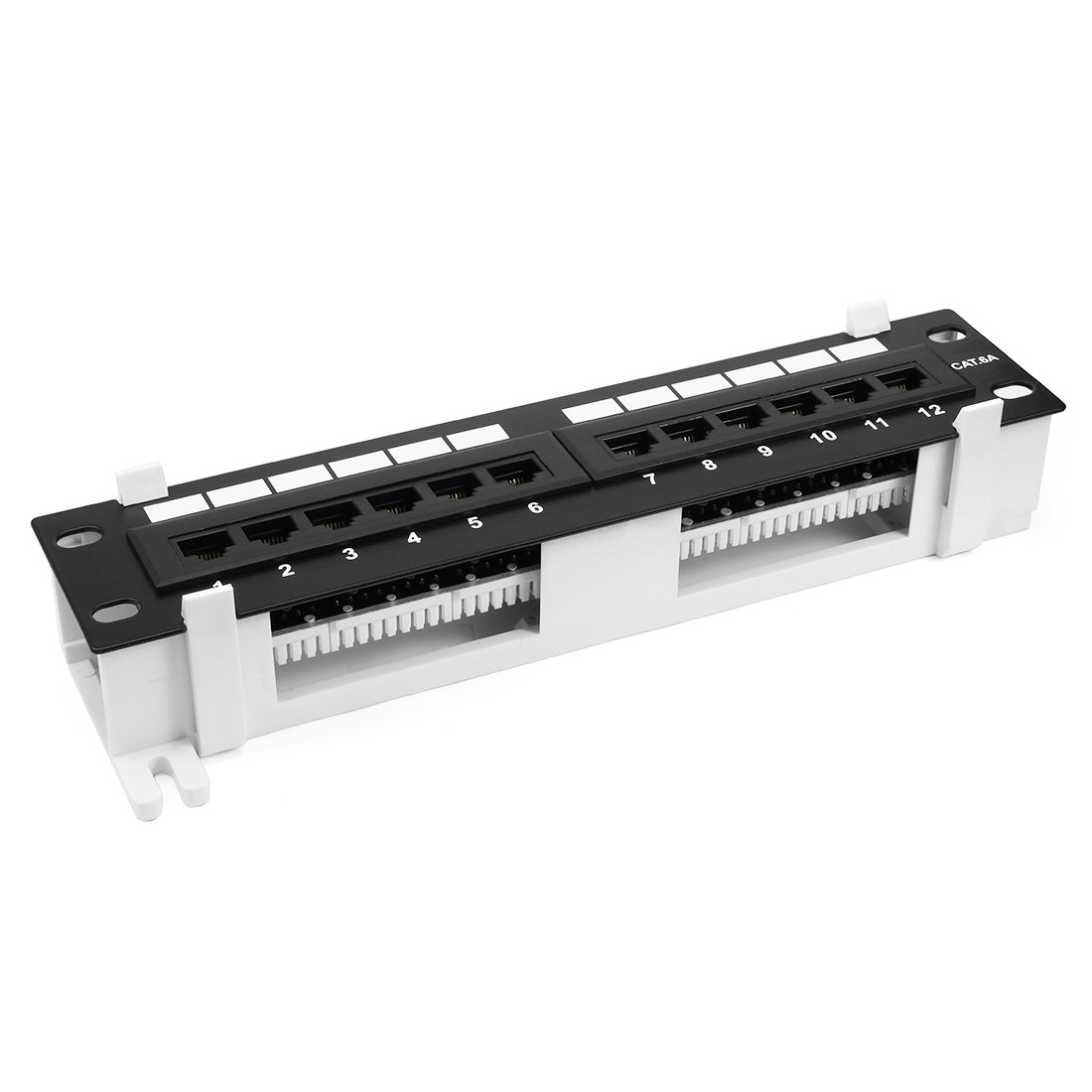 sourcing map 12-Hafen Kat.6 UTP-Unsheilded Patch Panel RJ45 Ethernet mit Wandhalterung