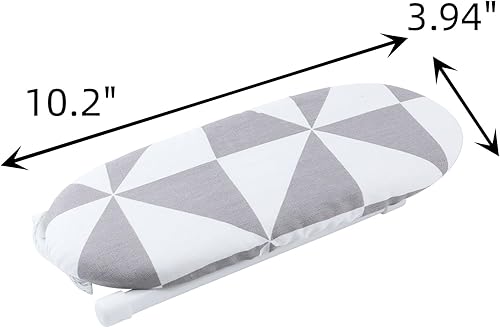 Miniatura 3 de Mini tabla de planchar portátil, tabla de planchar plegable de 10.2 pulgadas, cubierta de tela para cuello, puño, esquina de hombro (estilo 3)