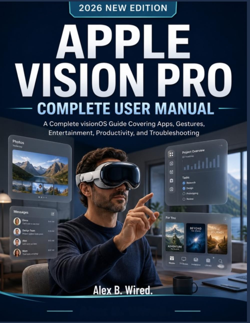 APPLE VISION PRO COMPLETE USER MANUAL: A Complete visionOS Guide Covering Apps, Gestures, Entertainment, Productivity, and Troubleshooting