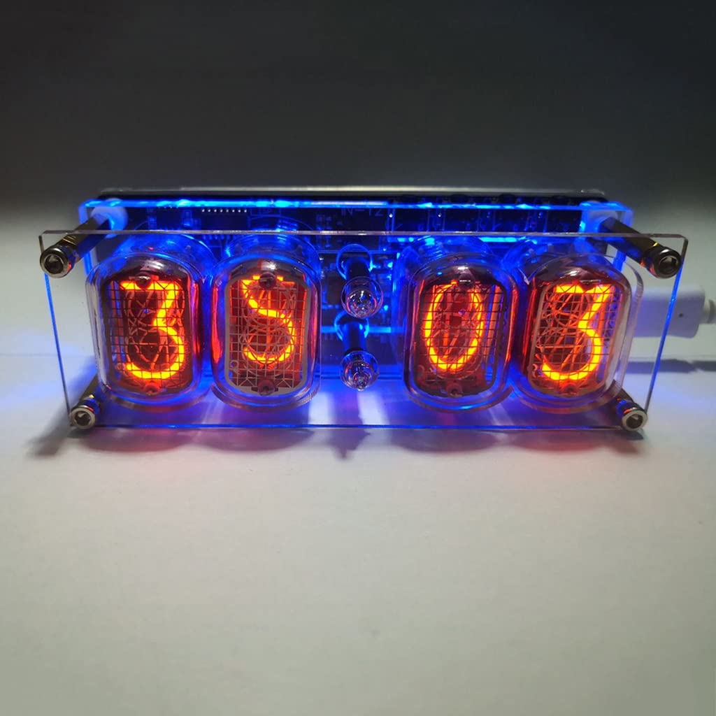 Buy Vacuum Nixie Tube Clock, Retro Glow Tube Clock, Vintage 4Digit LED Digital Clock, RGB