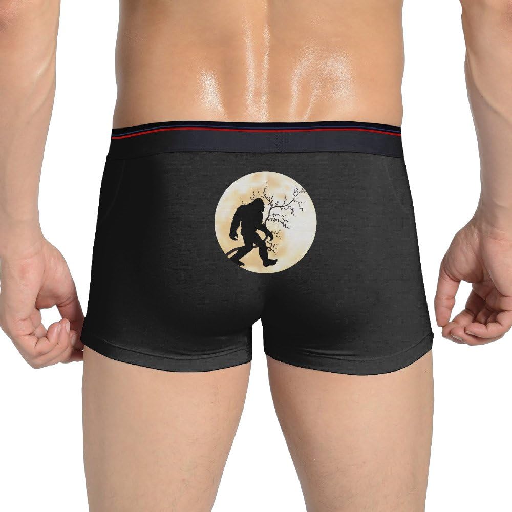 Minessy Funny Bigfoot Sasquatch Full Moon Mens Seamless Boxer Briefs Underwear