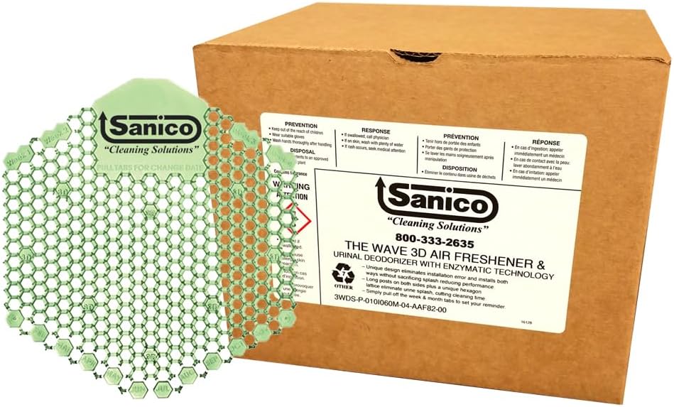 Cucumber Melon 30-Day Air Freshener and Urinal Deodorizer Screen with Enzymatic Technology, 10 per Case