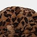 ZSKunity Animal Print Fleece Beret, Women's Autumn Winter Fashion Leopard/Cow Print One-Size Warm Artist Hat (Zebra White,One Size)