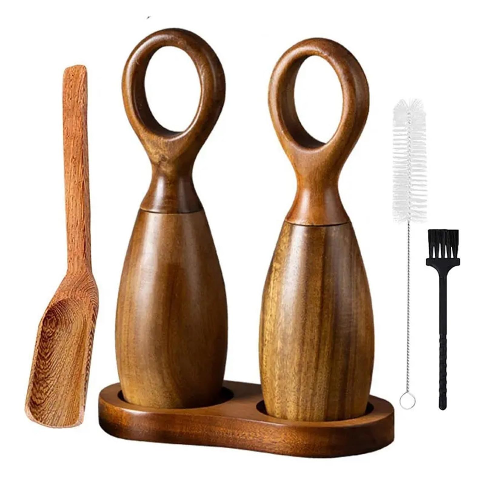 Macinino per cereali, Set macinapepe con cucchiaio di base, macinasale marino for ristoranti
