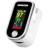 Pulse Oximeter Fingertip - Oxygen Meter Finger Pulse Oximeter - Blood Oxygen Saturation Monitor with Heart Rate and Fast Spo2 Reading, Pulse Ox with TFT Screen, Lanyard (Not include Batteries)