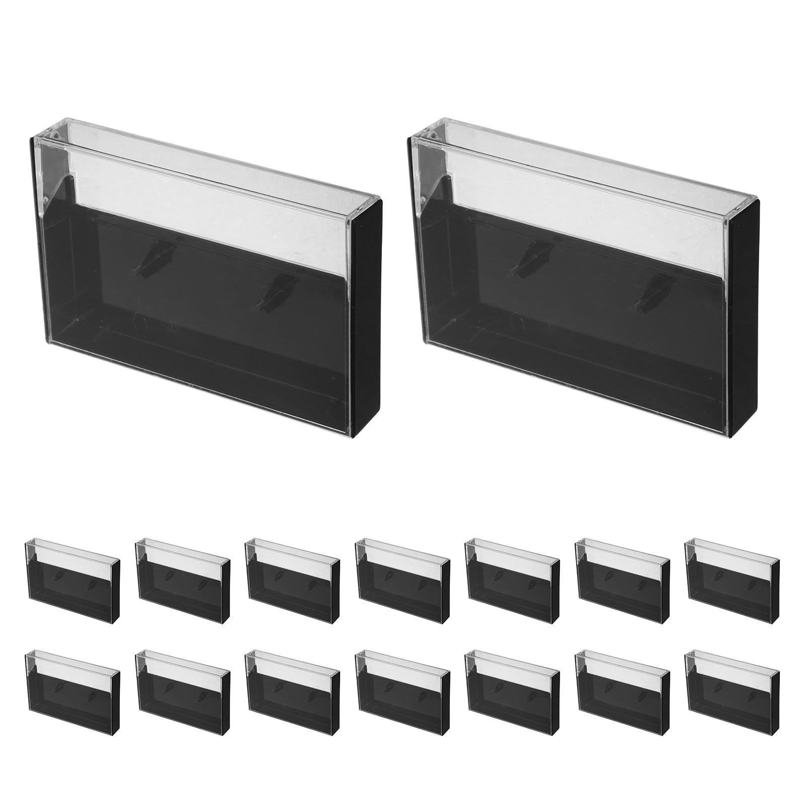 Zerodeko 16 estuches de plástico para cintas de casete, organizador de
