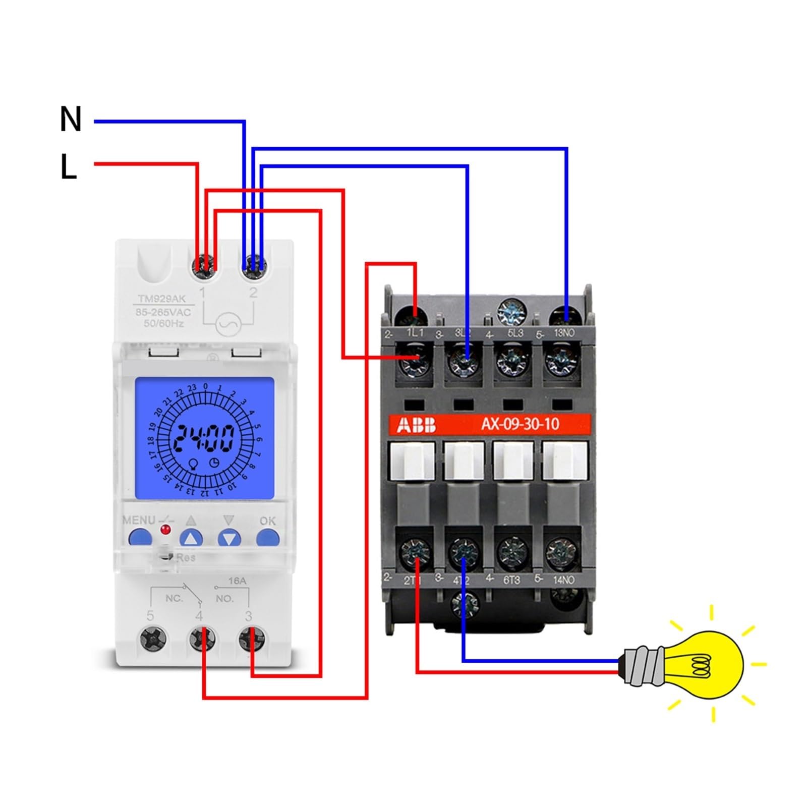 ZERVA Pantalla LCD Digital 24 Horas Reloj de Tiempo electrónico 85-265V Horas de Carril DIN Interruptor de Temporizador analógico programable