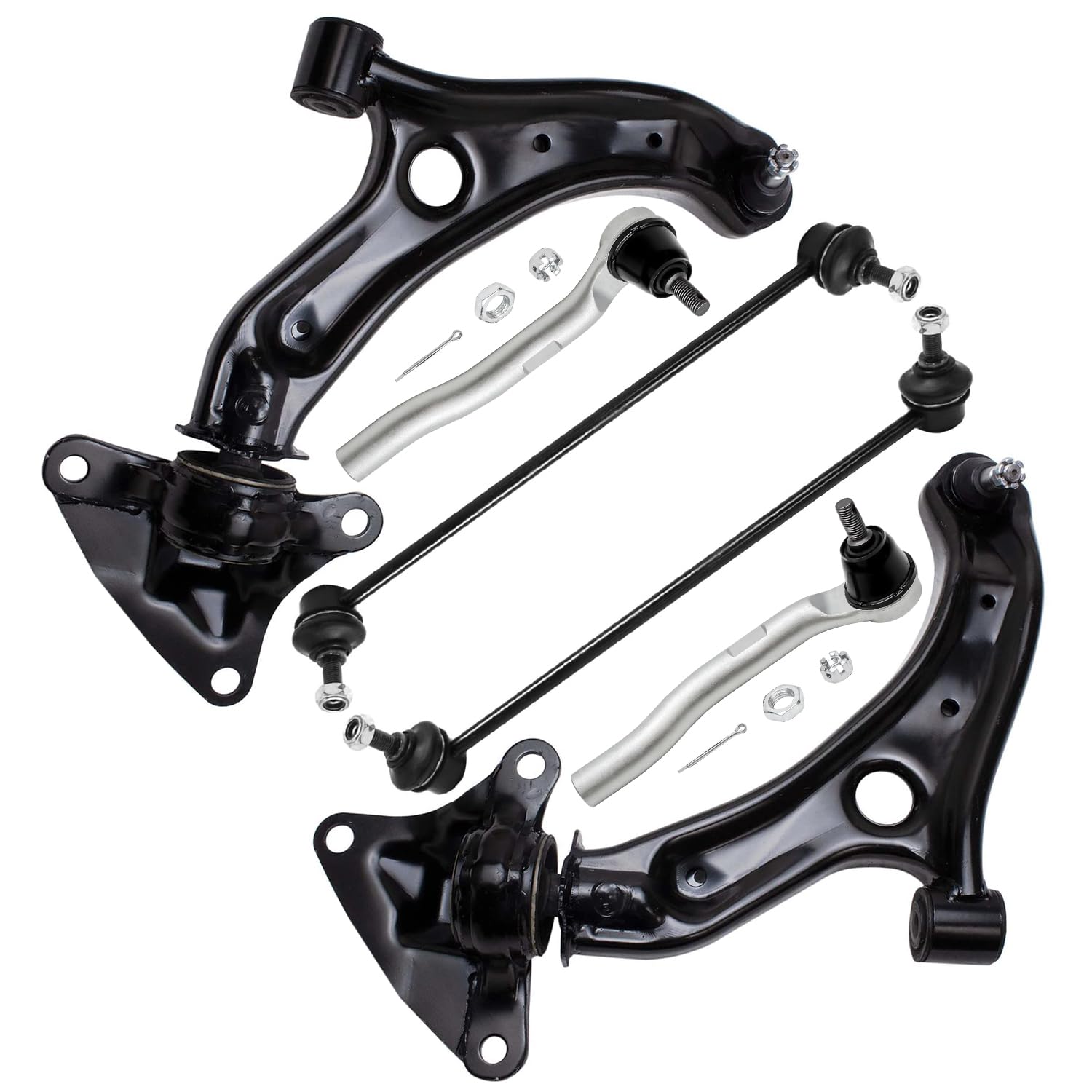 Detroit Axle - 6pc Front End Kit for 2009-2014 Honda Fit 2010-2011 Insight