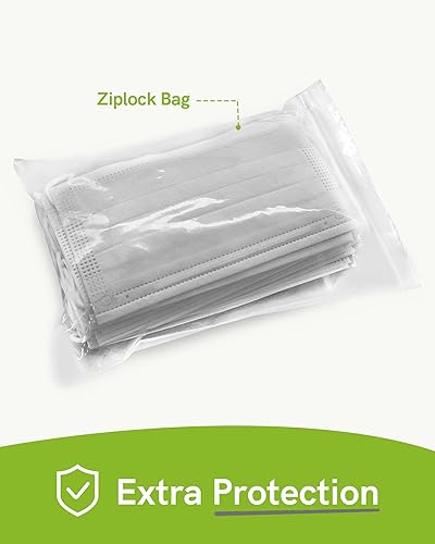 Miniatura 68 de FriCARE Mascarillas desechables, 3 capas ASTM nivel 3 grado médico, elegibles para FSA/HSA, transpirables y cómodas para alergias/protección solar