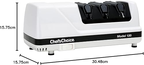 Miniatura 8 de Chefs Choice afilador de cuchillos profesional de 3 capas afilador de 120 diamantes ninguno  Blanco