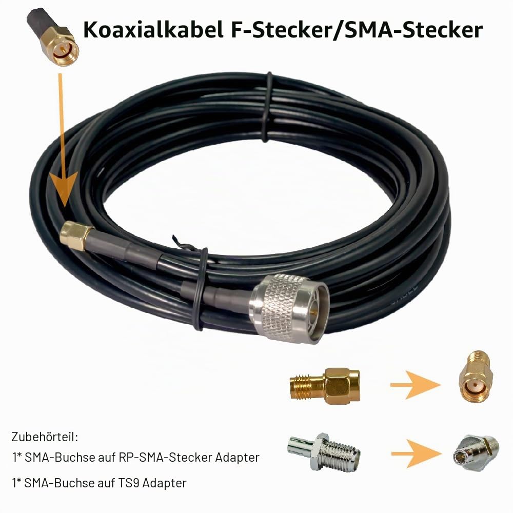 12dBi Außenantenne Vodafone 5G 698-3700Mhz Antenne Enthalten LTE WiFi RFID Elio Lora 5M Cable TS9 SMA RP-SMA