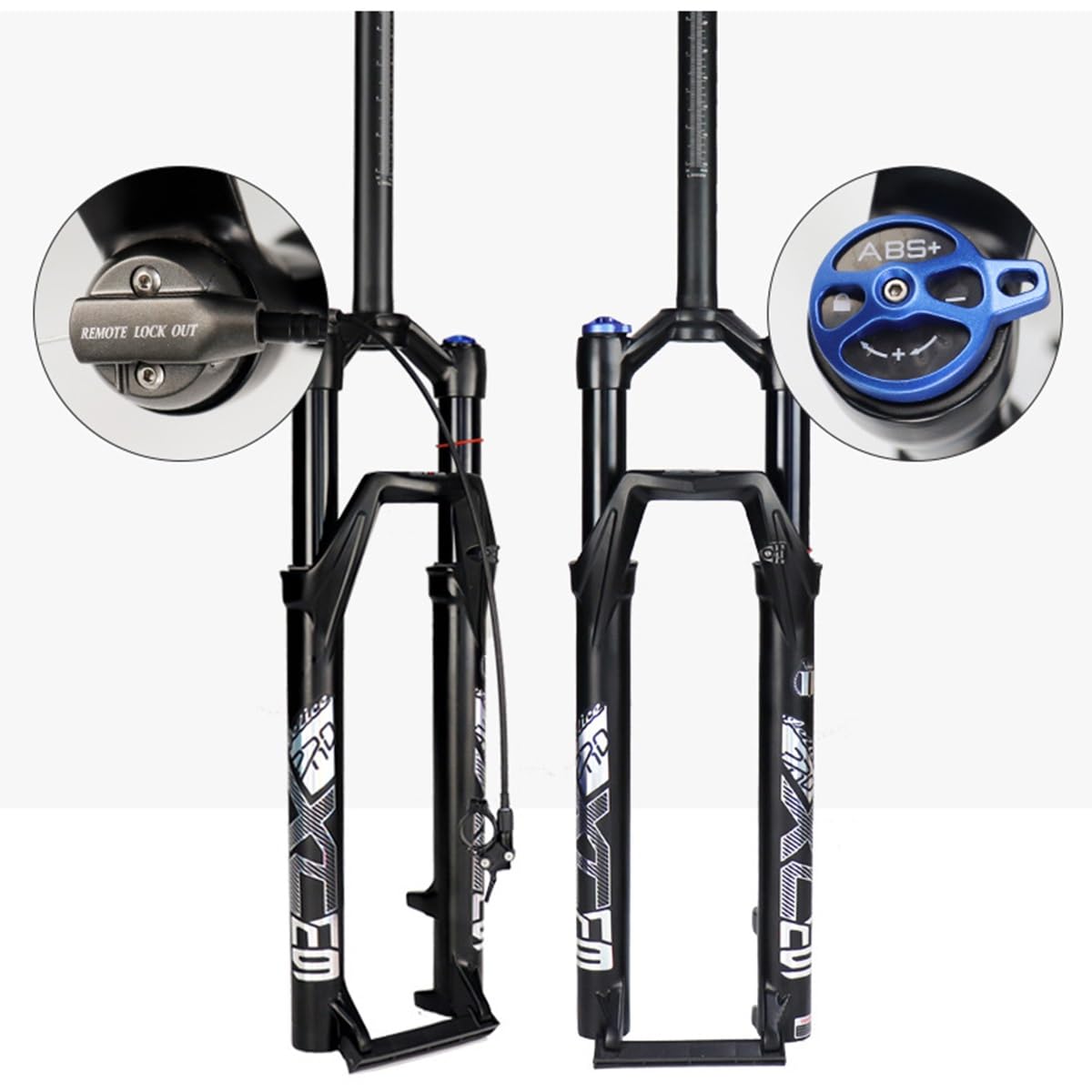 27,5"/29" rower górski wiszący widelec z skokiem 120 mm, zawieszenie pneumatyczne, regulacja ramion, prawy obrót 1-1/8", szybkie blokowanie 9x100 mm
