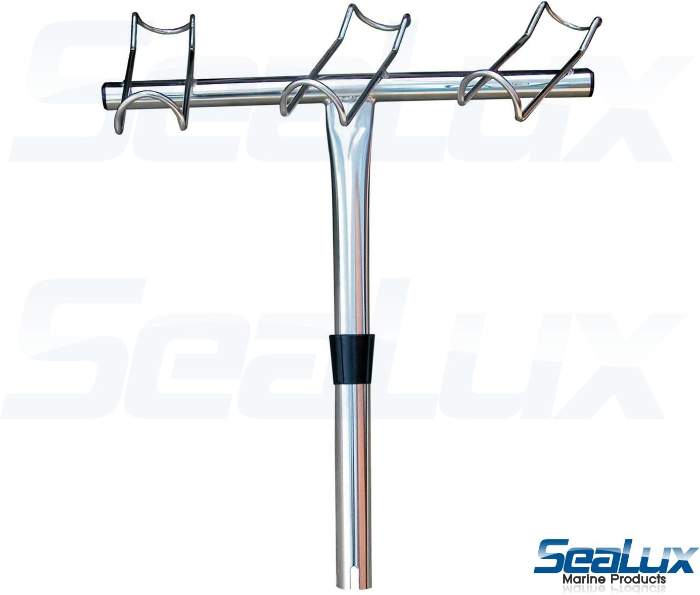 SeaLux Marine 316 Stainless Steel 3-Way Angled Snapper Rod Holder Universal Adjustable Angles
