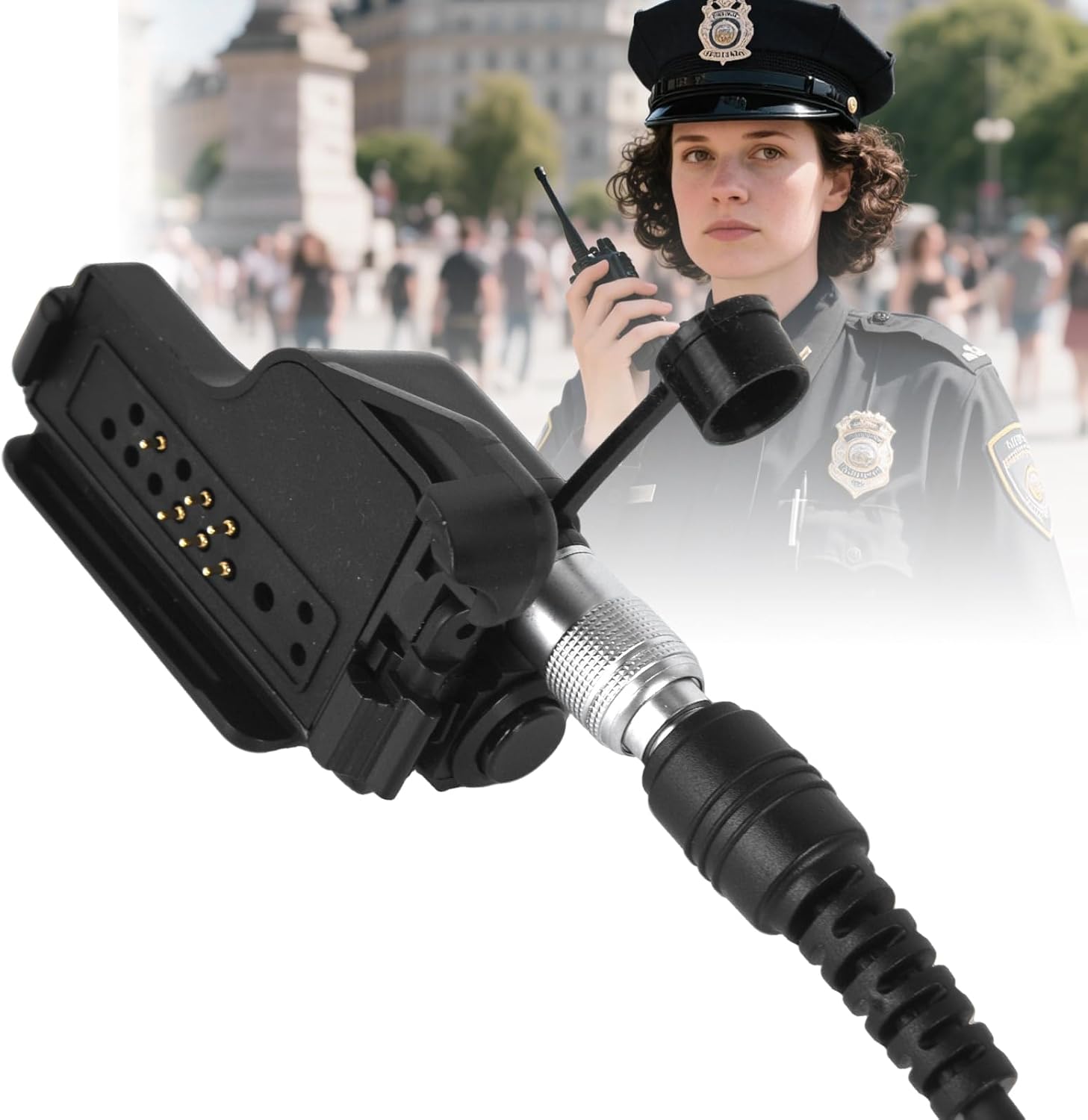 QD Radio Mic Quick Connect Shoulder Microphone for Motorola XTS Series EP1323QR Quick Release Hawk Lapel Mic