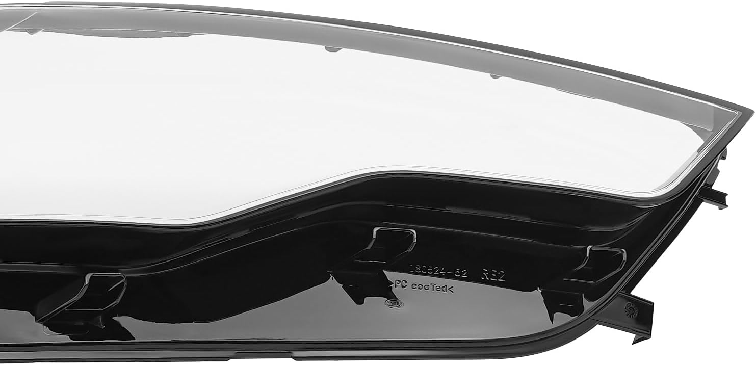 Headlight Lens Covers for 2011 2012 2013 2014 2015 Audi A6 C7, Left and Right Pair, Clear PC Replacement Headlamp Covers, OE 4G0941043E, 4G0941005B, 4G0941044E, 4G0941044B
