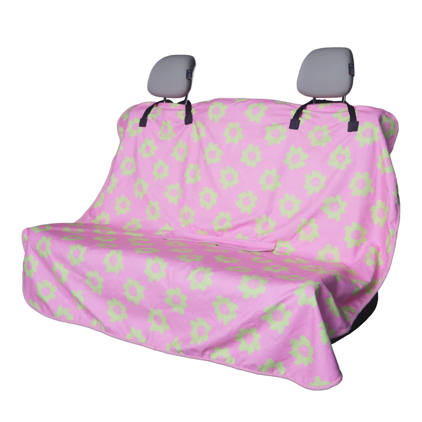 nbnhxnff Car Seat Cover (Pink Flower, 1pcs Rear Seat)